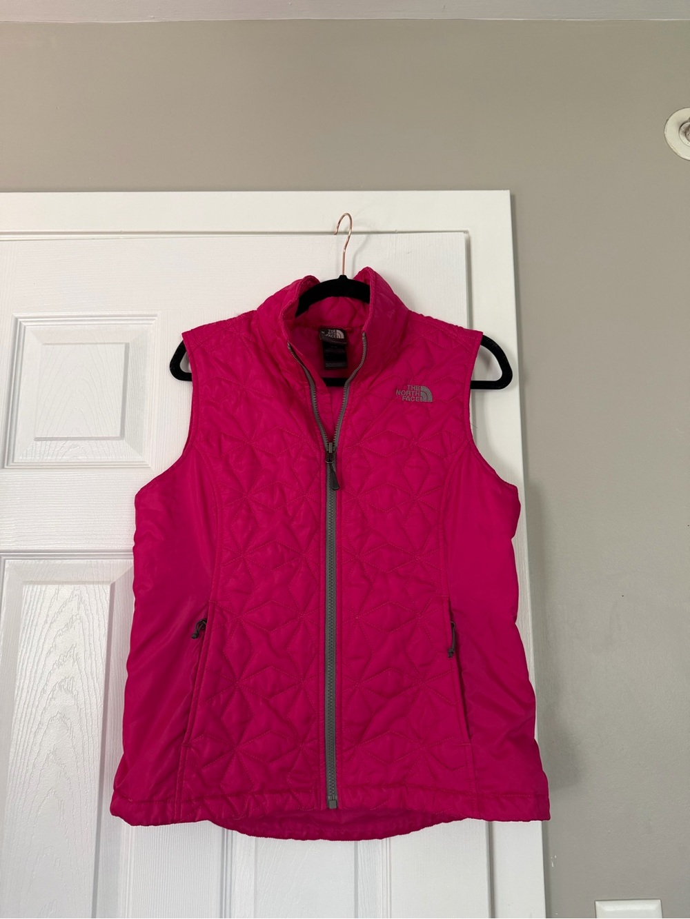 The North Face Fuscia Pink Puffer Vest